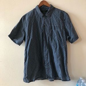 Men’s allsaints short sleeved button down shirt
